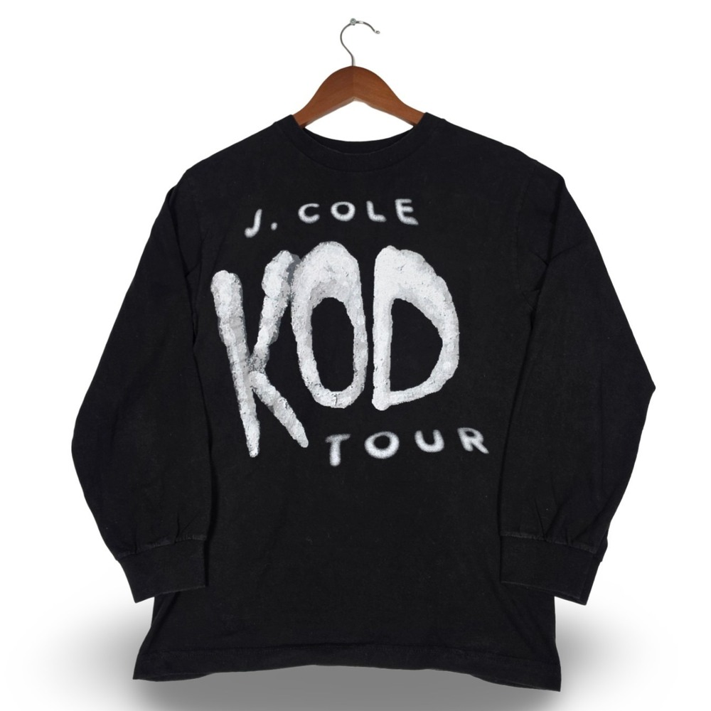J Cole‎ KOD Tour Kill Our Demons Long Sleeve Shirt Black Size S Dreamville Merch